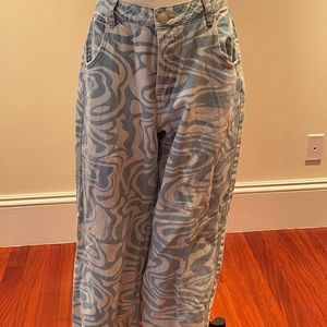 tiger mist swirly jeans